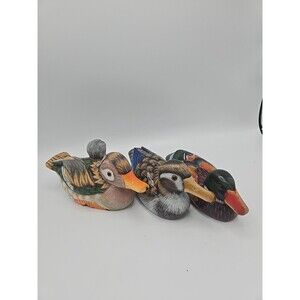 3 vintage  ducks. Beautiful hand painted Great for display.